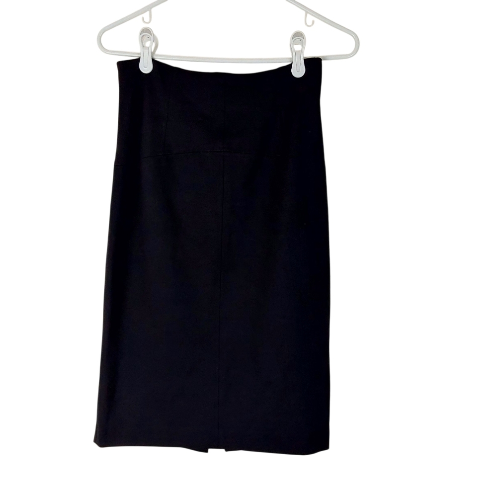 Vicolo Gonna Black Pencil Skirt Size M High Waist  Back Slit
